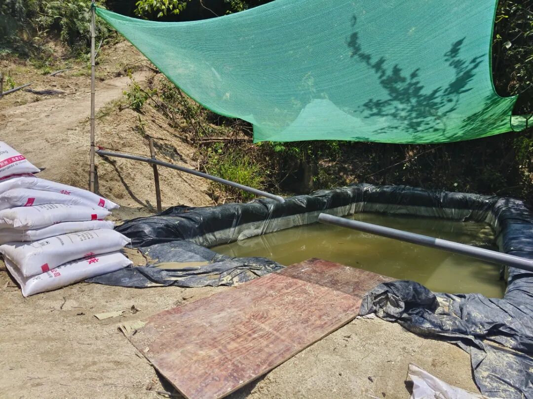 Evidence of illegal rare earth mining site in Daping Town